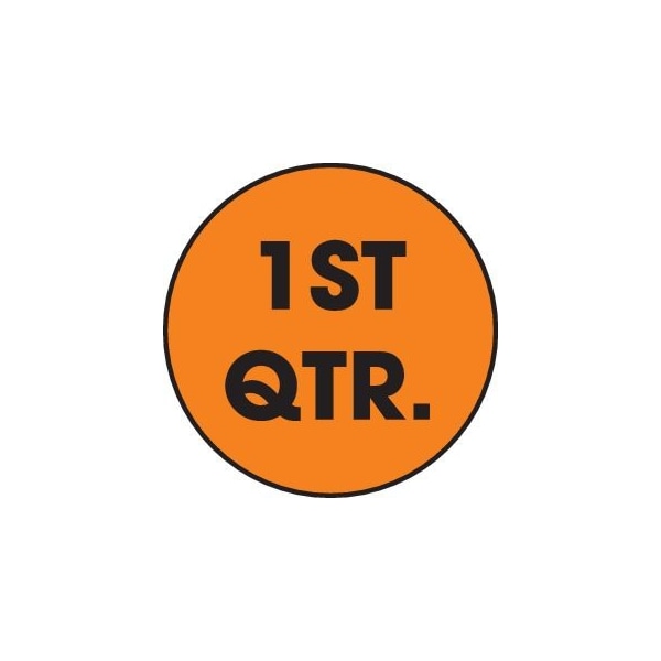 Label, DL6992 , CIRCLE LABEL 1ST QTR  , 4"